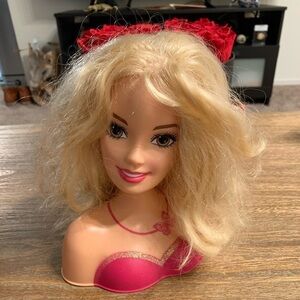 Mattel Just Play LLC Barbie Styling Head Barbiestyling Head Pink Gild Blond